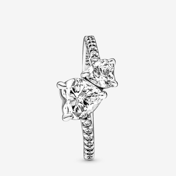 Pandora Jewelry - Pandora Silver Heart Duo Ring